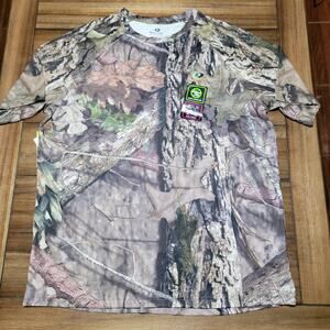 Mossy Oak Insect Repellent Flex Fabric Green Camo Shirt - Size XL (46-48) NWT